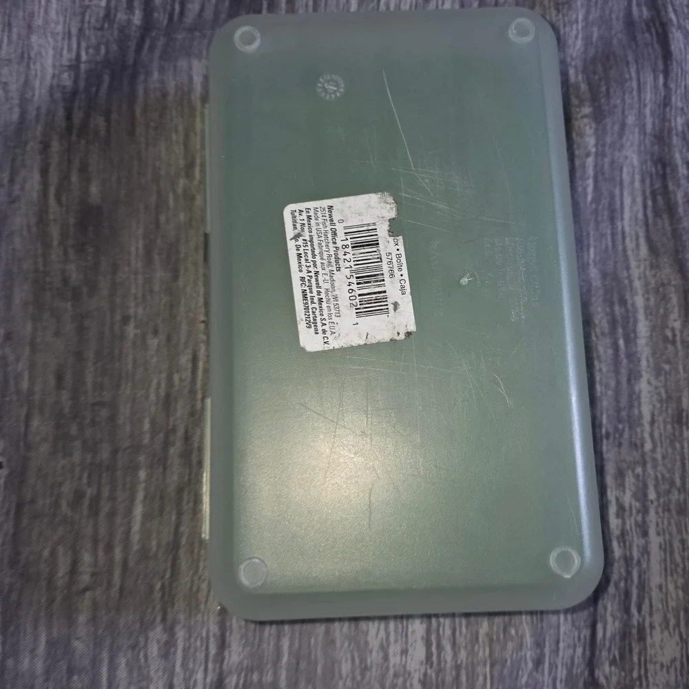 Vintage SpaceMaker Pencil Box Lime Green Translucent Bubble Top 90s Newell USA